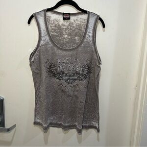 Harley Davidson “Live to Ride” Nassau, Bahama Gray Tank Top Size 2XL